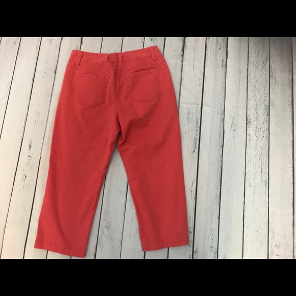 Cute Coral Ankle Cropped Pants - Picture 2 of 4